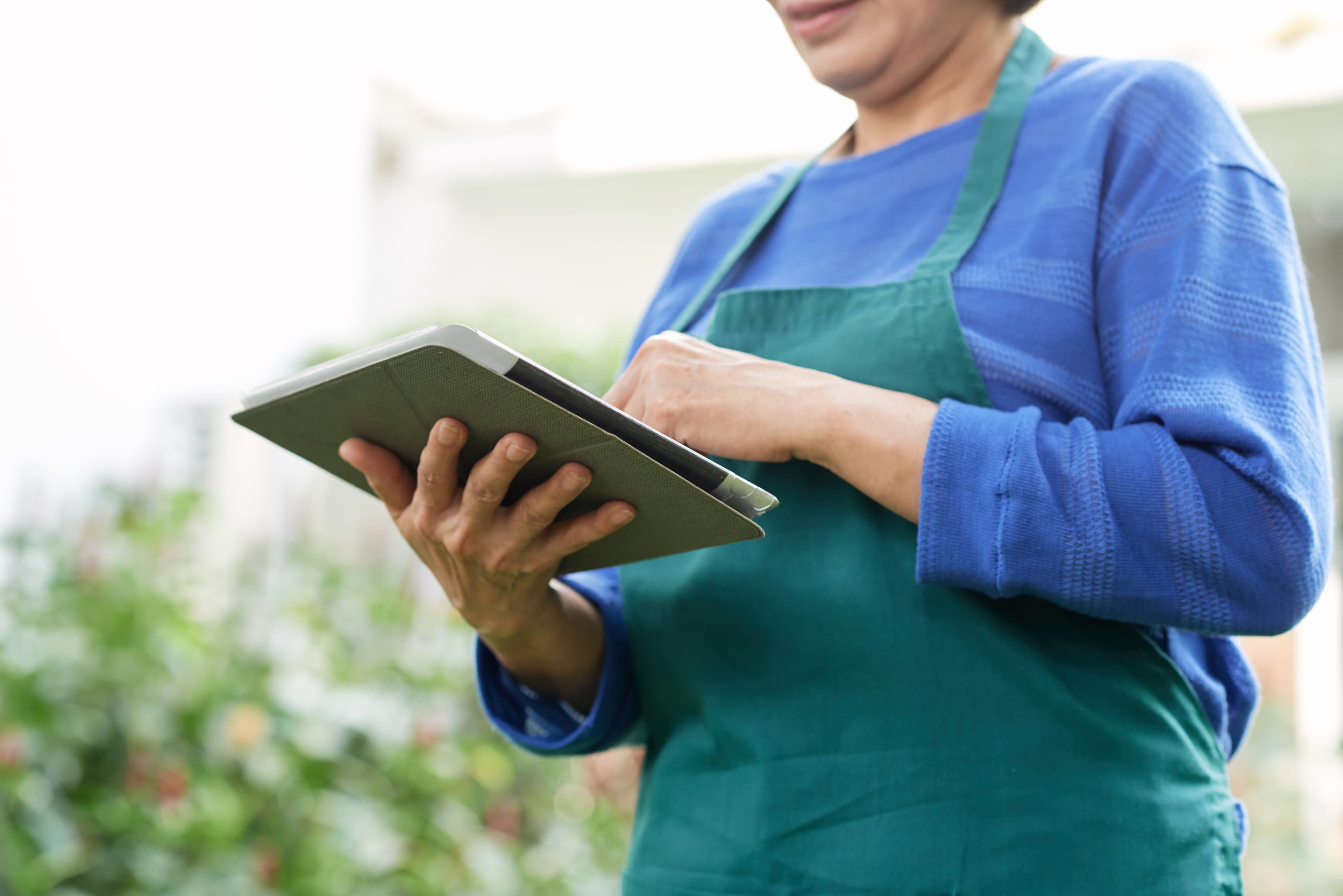 Woman Using Tablet